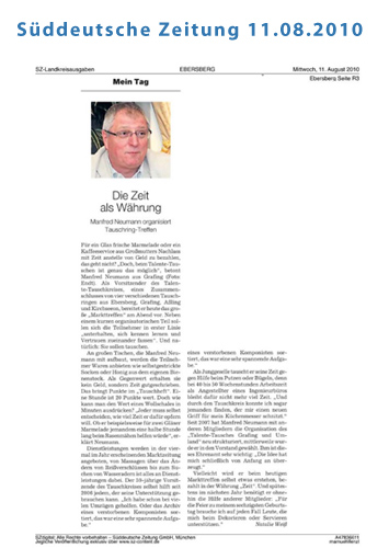 Süddeutsche Zeitung 11.08.2010