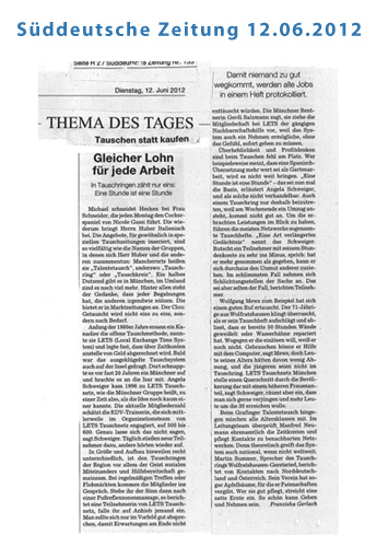 Süddeutsche Zeitung 12.06.2012