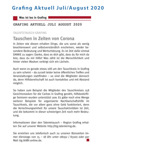 Grafing Aktuell Juli/August 2020